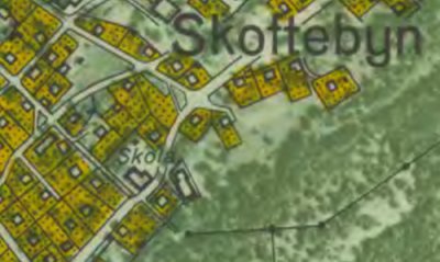 Kvarteret Mandelblomman, Skoftebyn, Trollhättan. Karta 1963